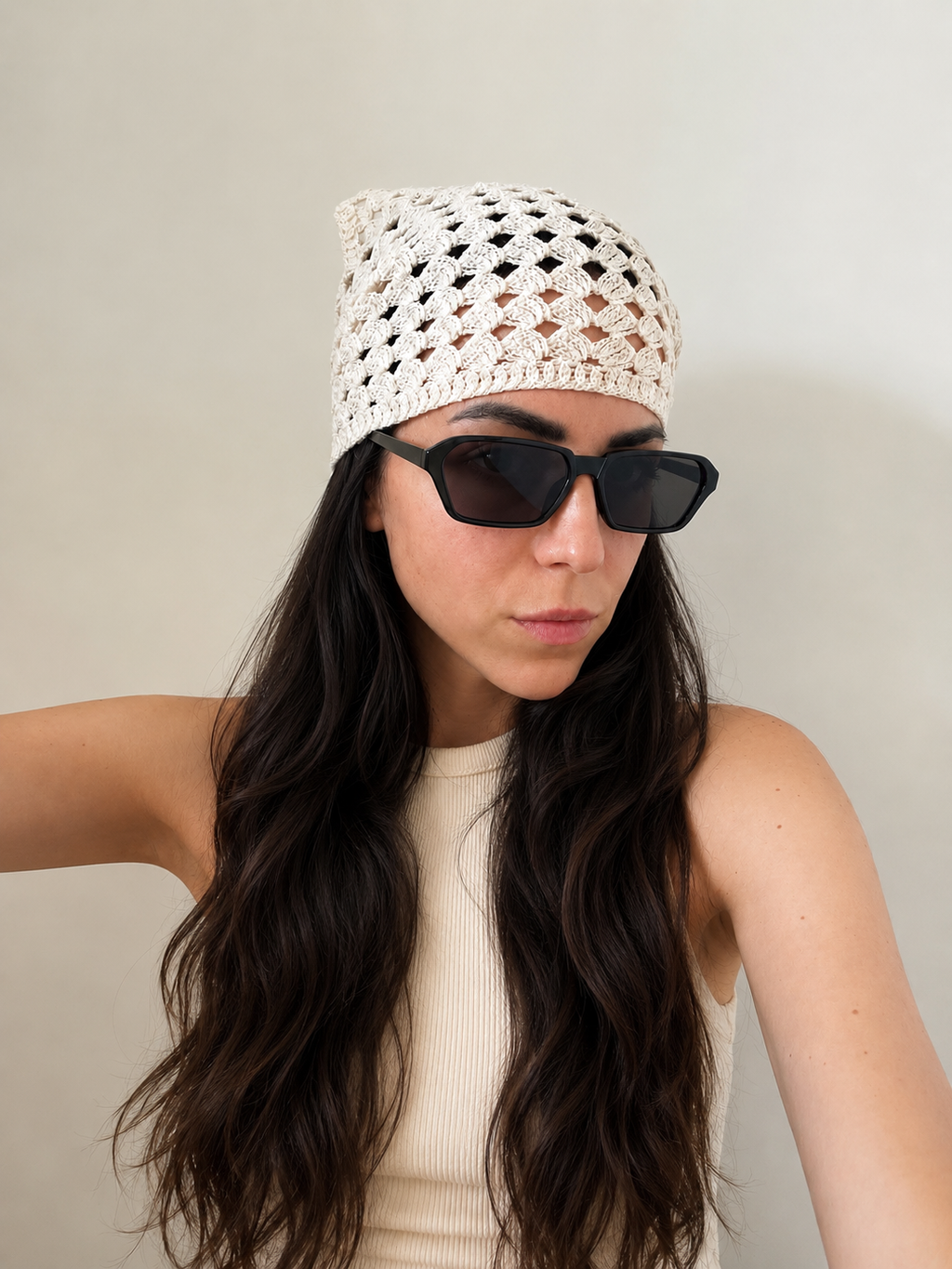 Crochet Bandana White